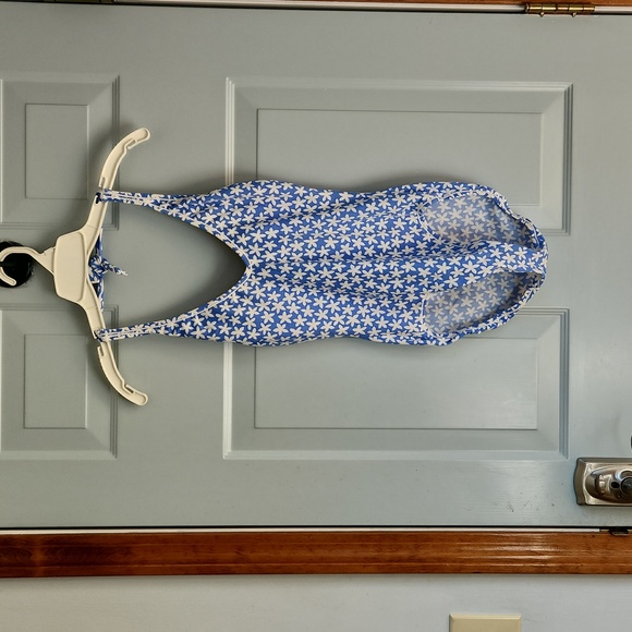 Beach House Other - Gabar, Woman's, Sz 10, Swim suit, Light Blue & white Design, W bra insert